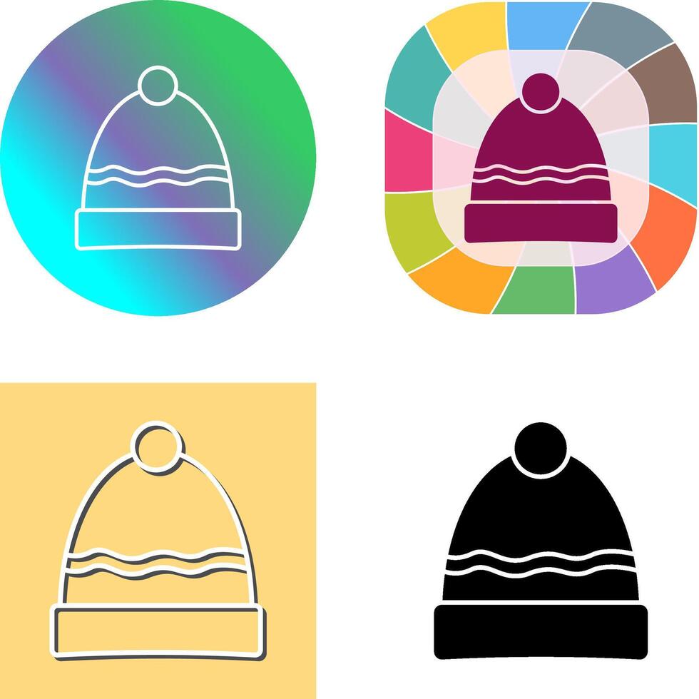 Unique House with Snow Icon Design vector