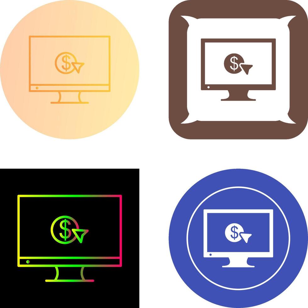 Unique Pay Per Click Icon Design vector