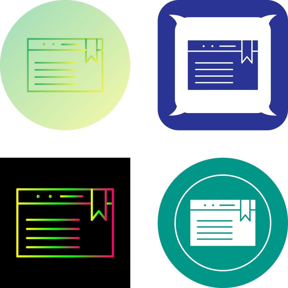 Unique Bookmarking Services Icon Design vector