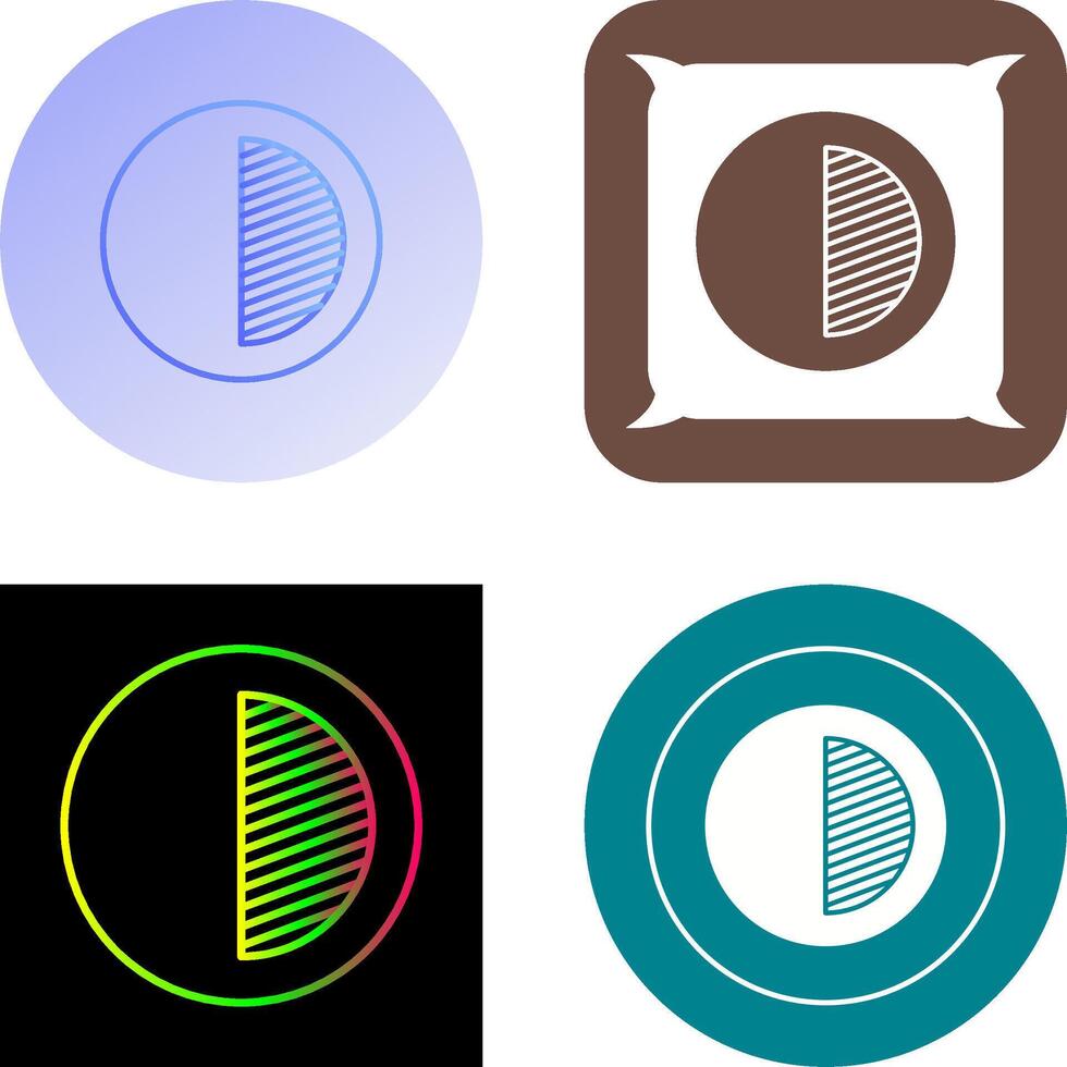 Unique Contrast Icon Design vector