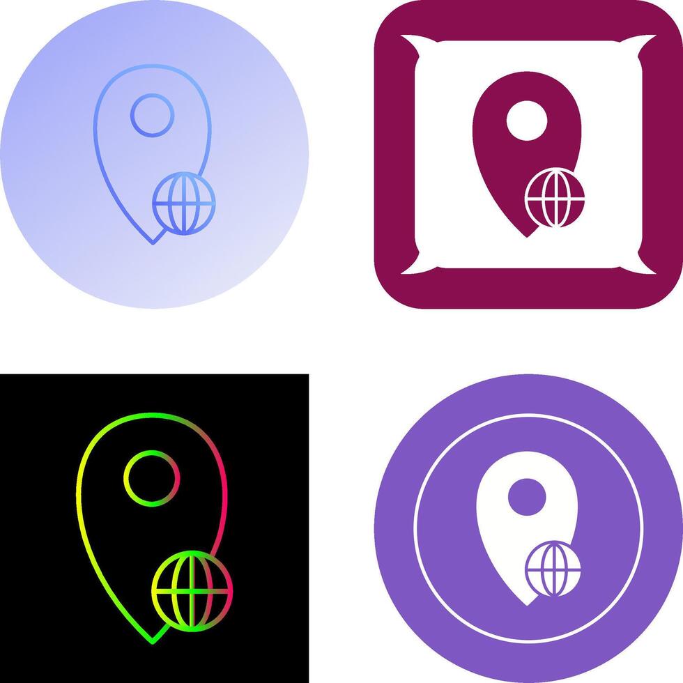 Global Locations Icon Design vector