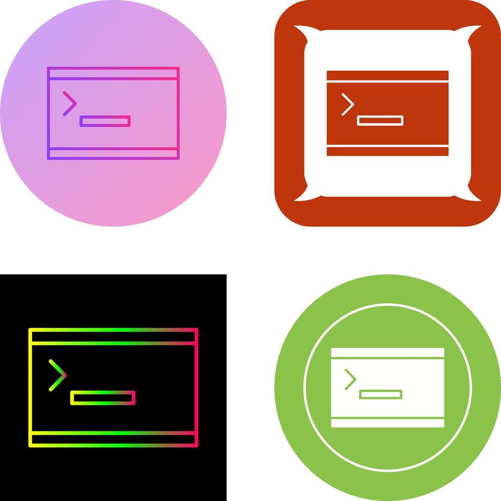 Unique Console Icon Design vector