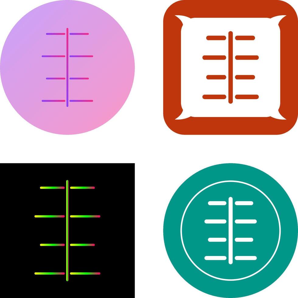 Unique Center Align Icon Design vector
