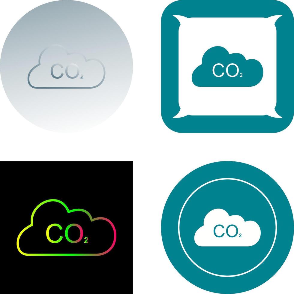 Carbon Dioxide Icon Design vector