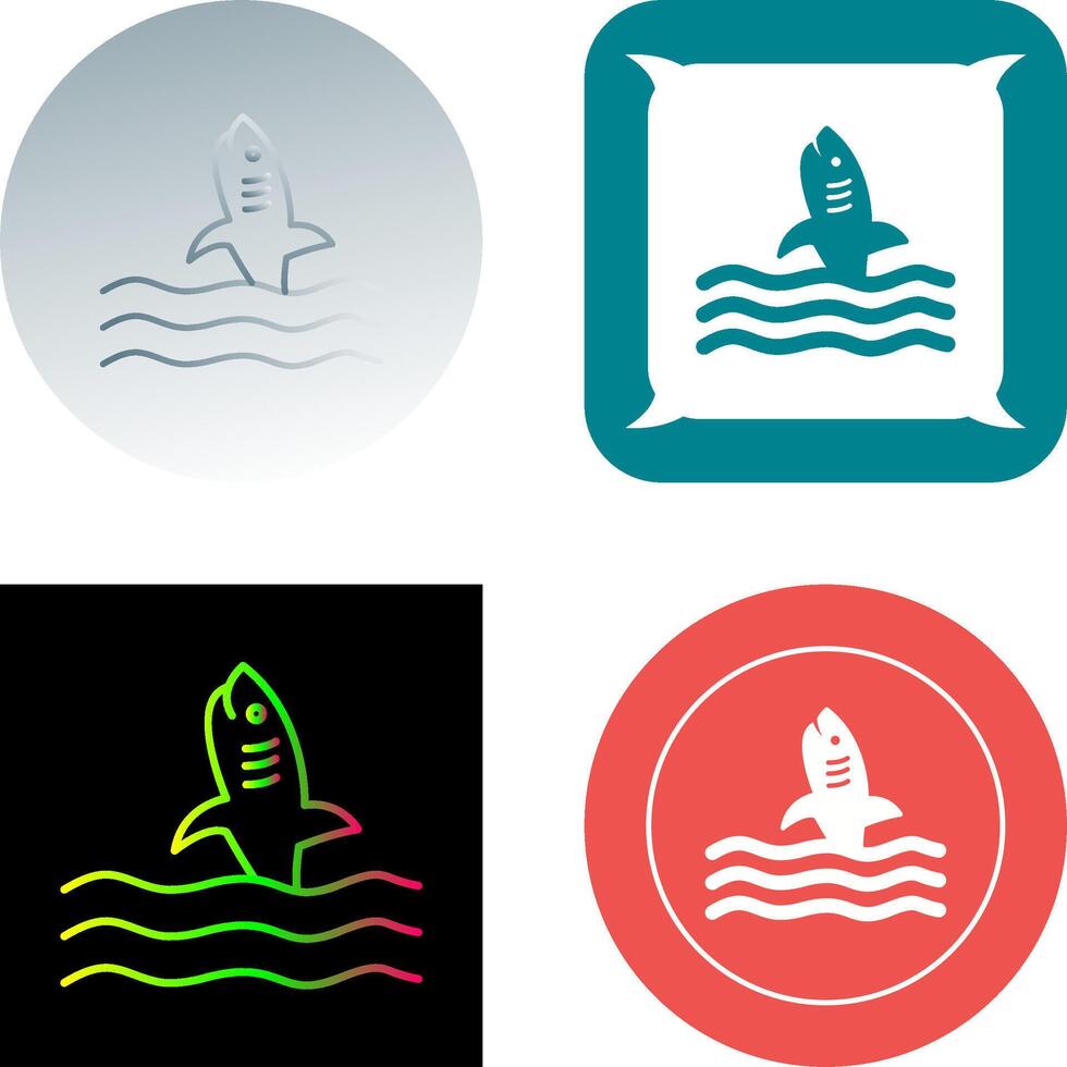 Dangerous Shark Icon Design vector