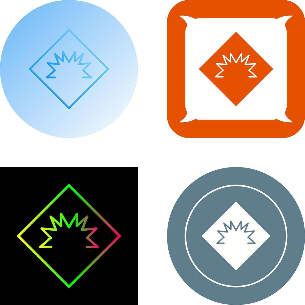Danger of Welding Flash Icon Design vector