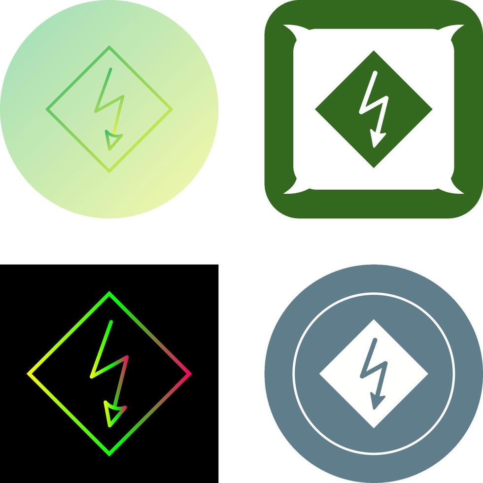 High Voltage Icon Design vector