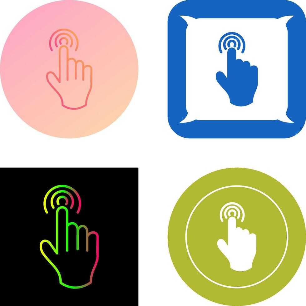 Danger of Hand Press Icon Design vector
