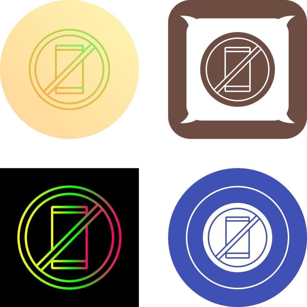 No Cell Phones Icon Design vector
