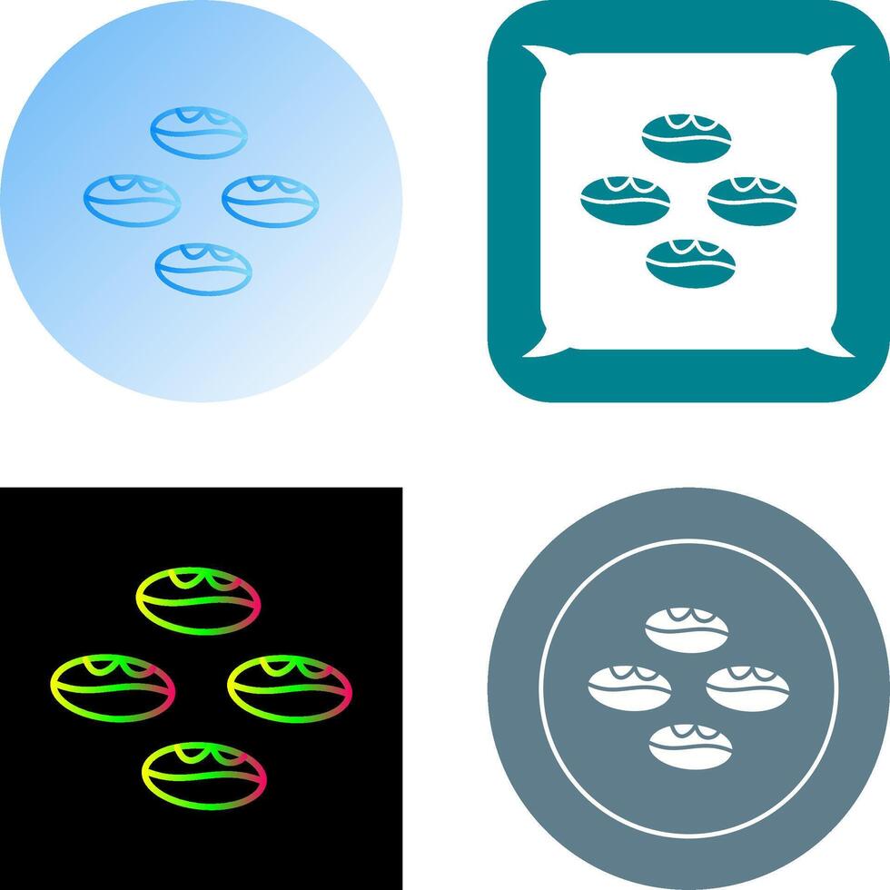 Coffee Beans Icon Design vector