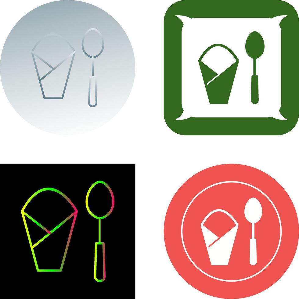 Spoon and Napkin Icon Design vector