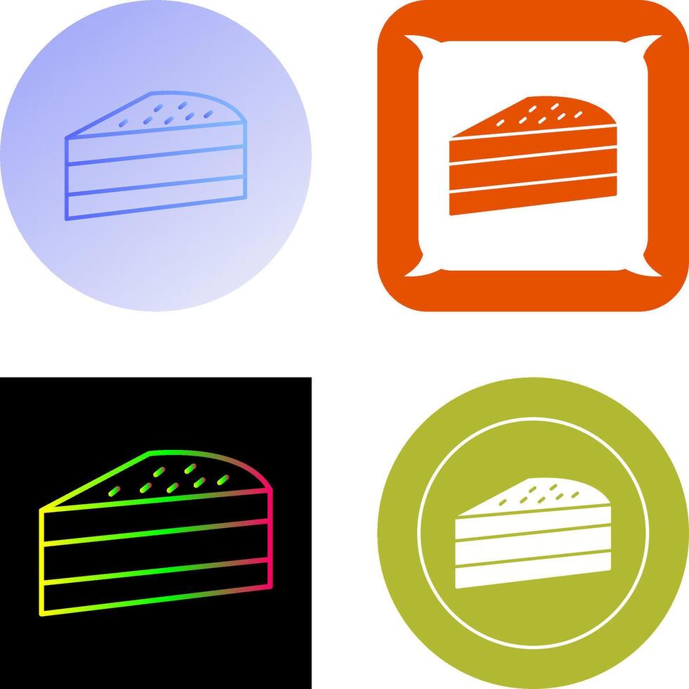Cake Slice Icon Design vector