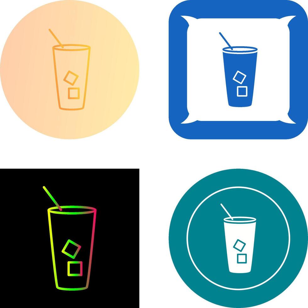 Iced Coffee Icon Design vector