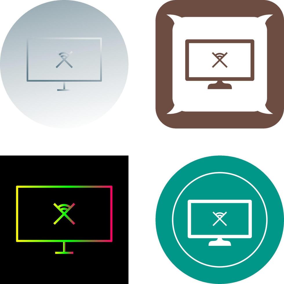 Unique Disconnected Network Icon Design vector