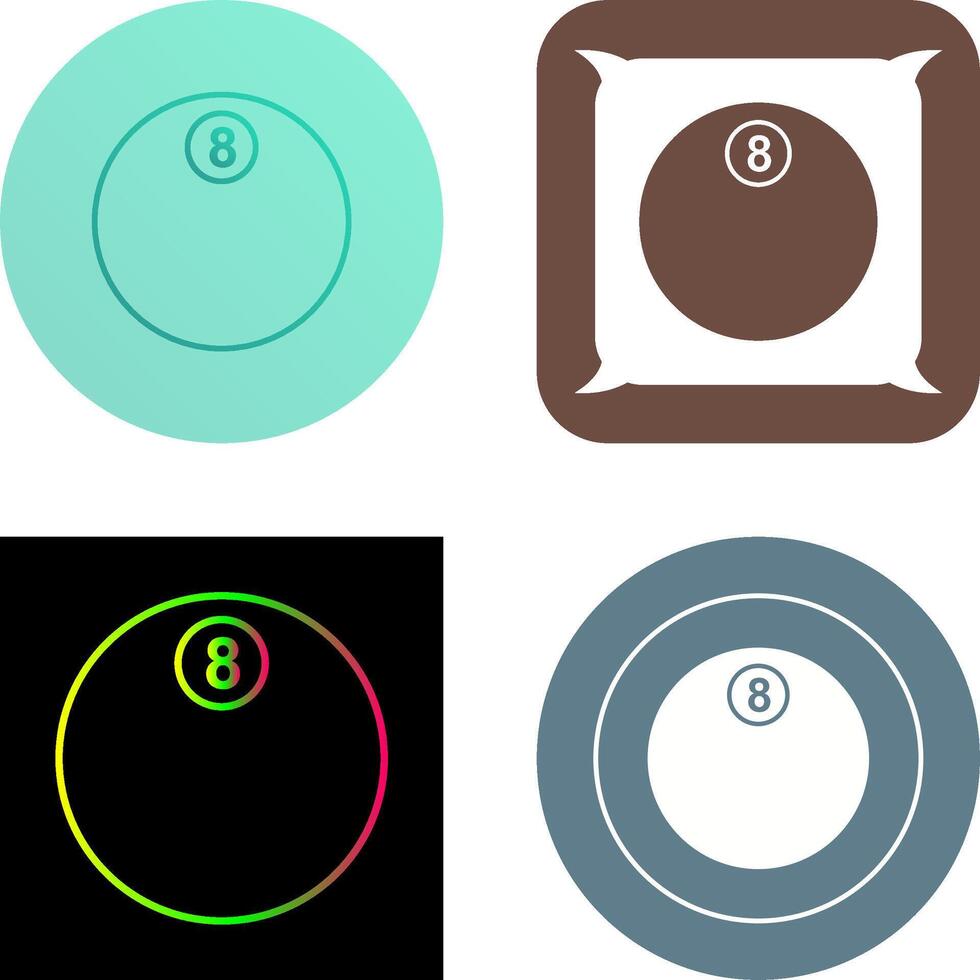 Unique Eight Ball Icon Design vector