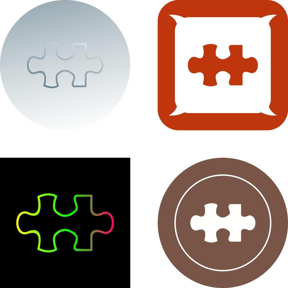 Unique Puzzle Piece Icon Design vector
