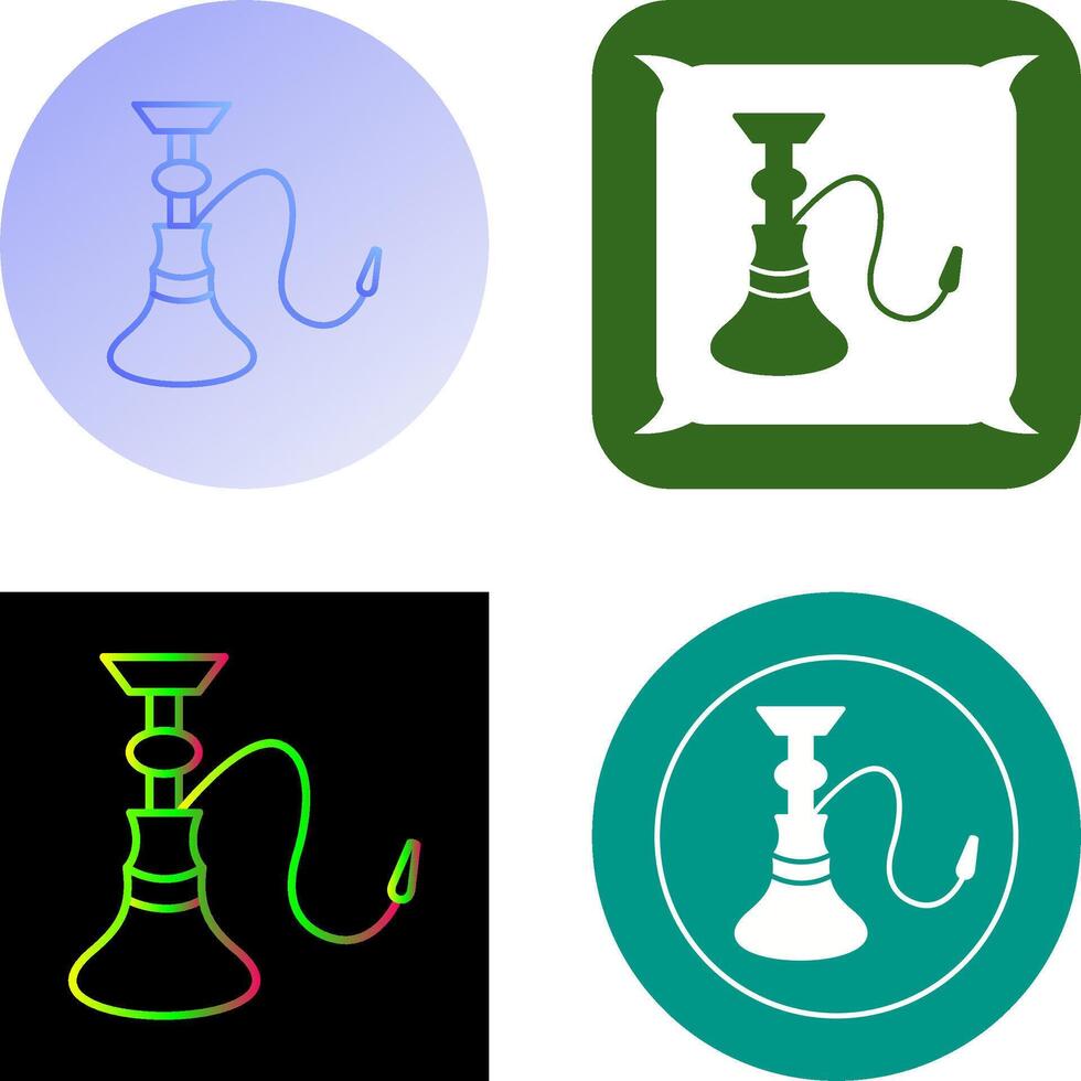 Unique Hookah Icon Design vector