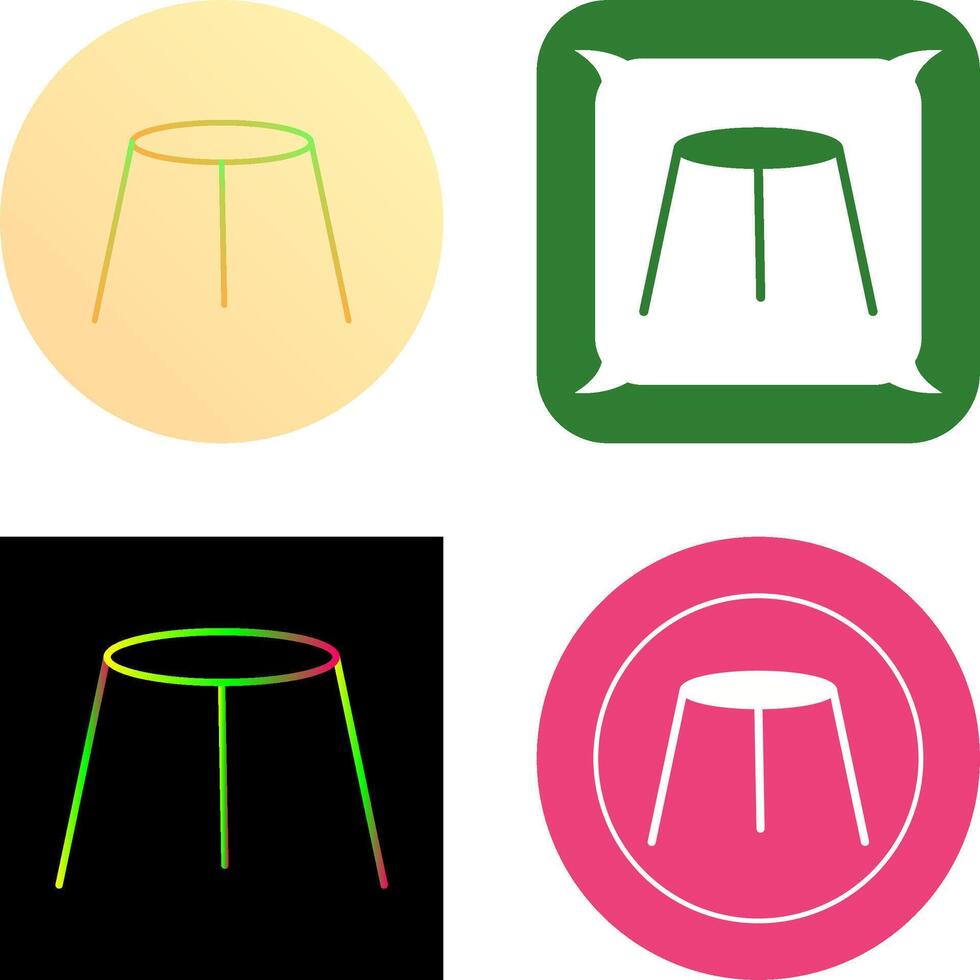 Unique Stool Icon Design vector