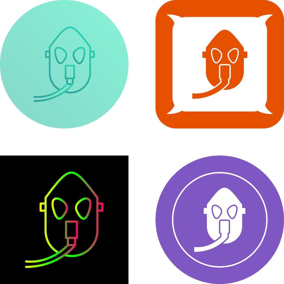 Unique Oxygen Mask Icon Design vector