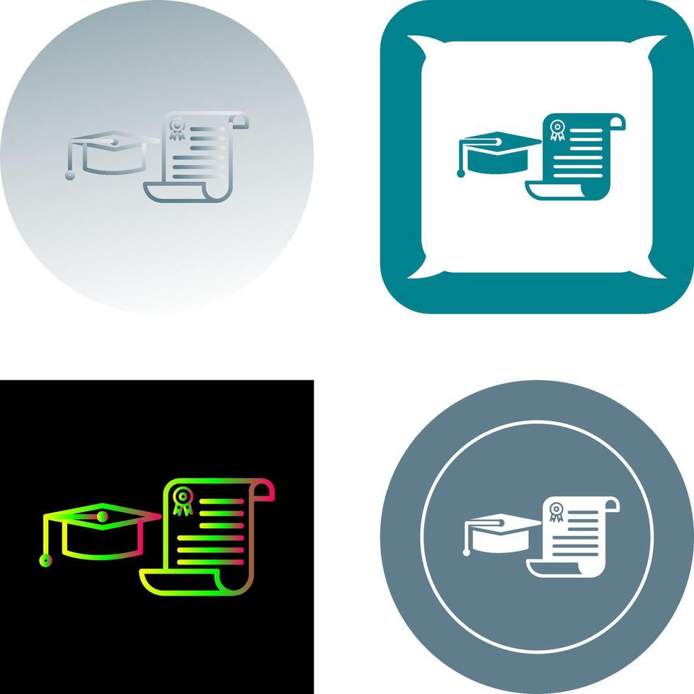Unique Graduation Icon Design vector