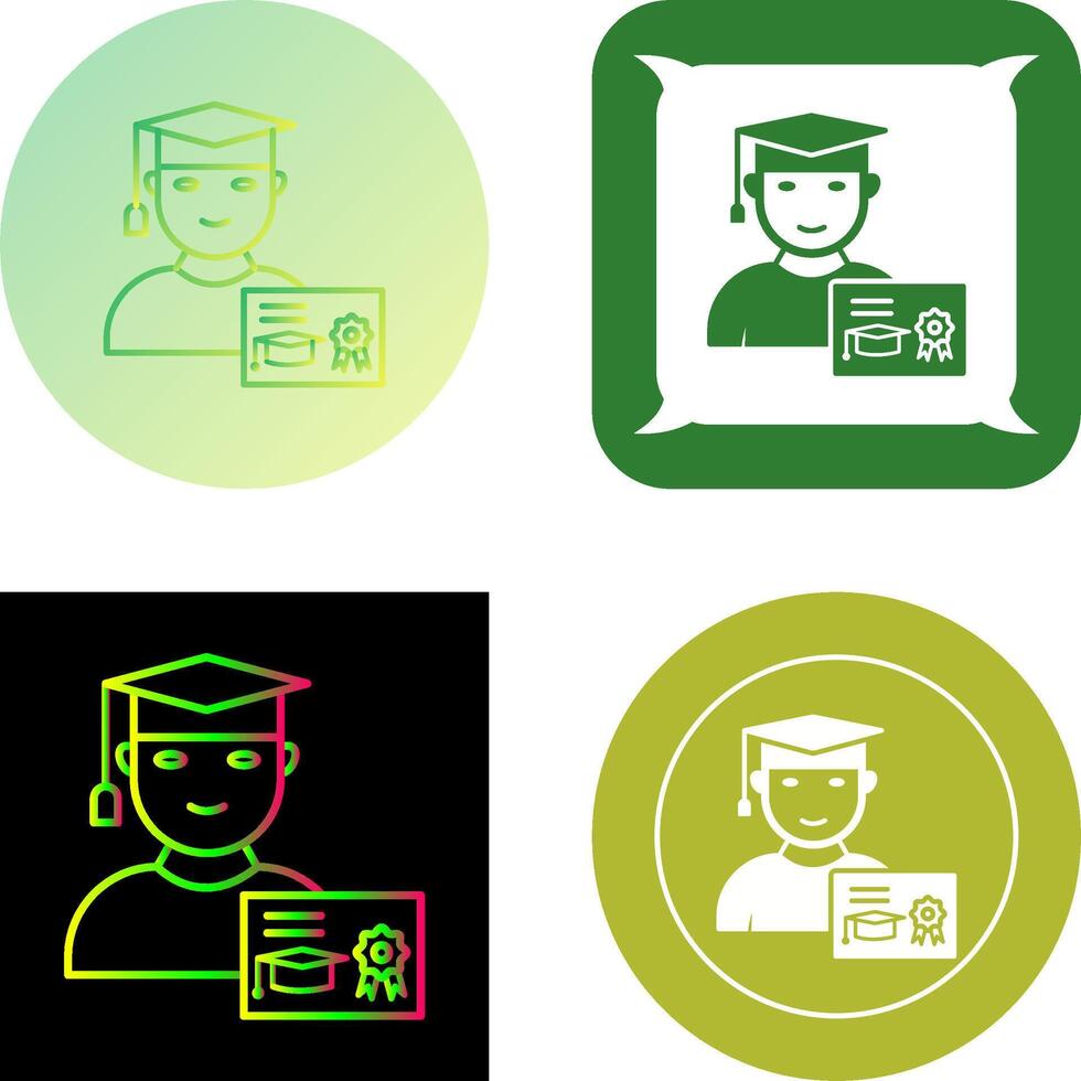 Unique Receiving Degree Icon Design vector