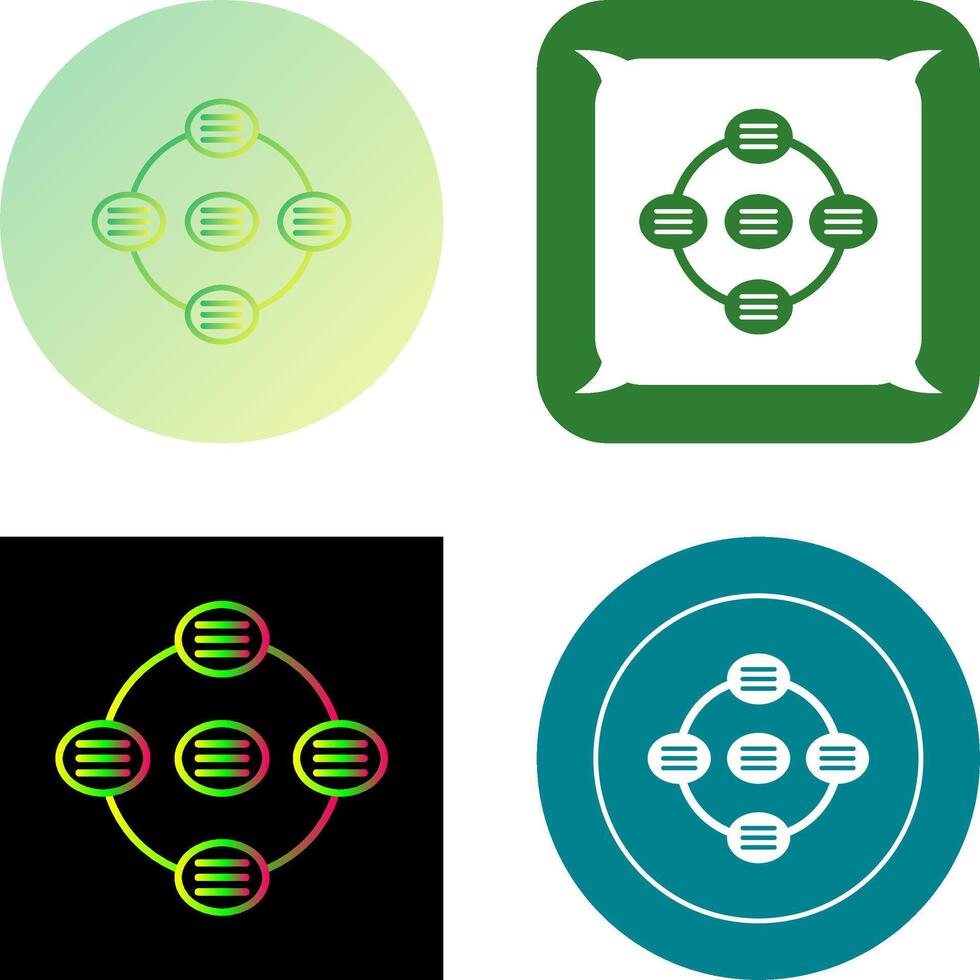 Unique Strategy Connsultation Icon Design vector