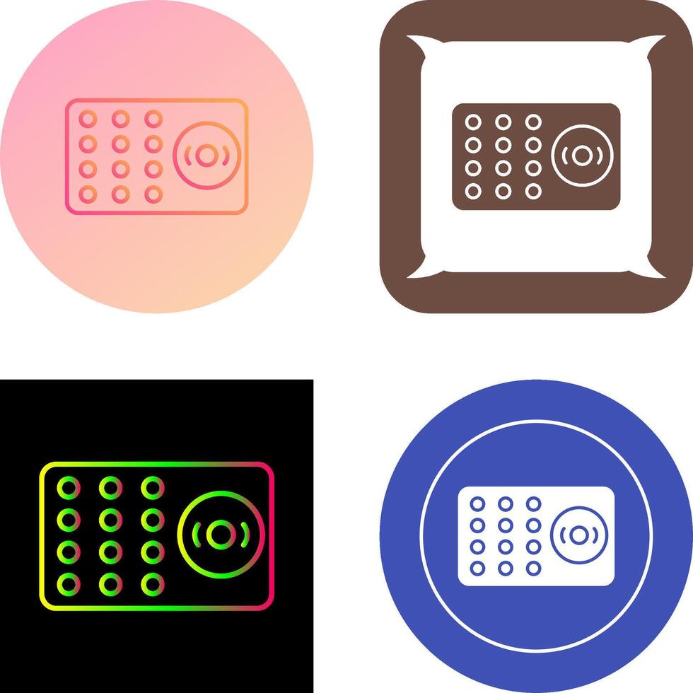 Unique Ring Alarm Icon Design vector