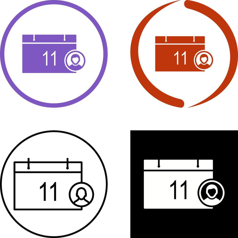 Unique Event Management Icon Design vector