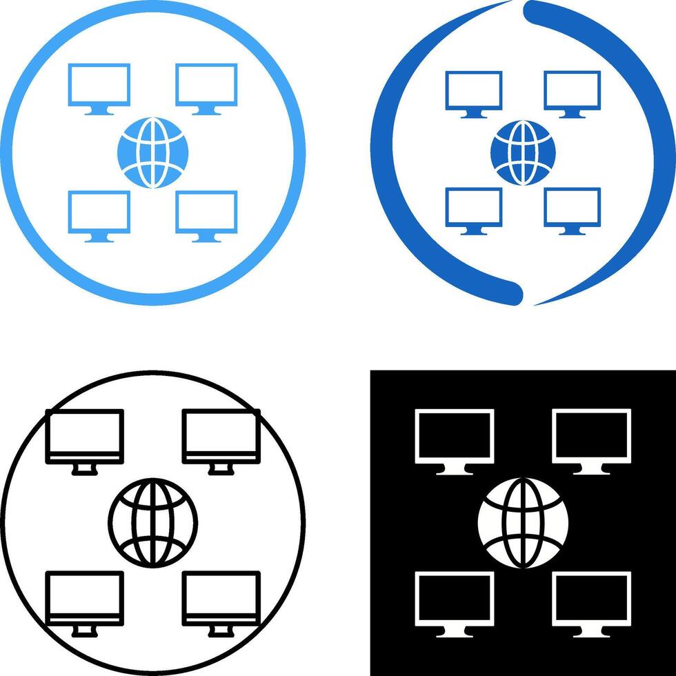 Unique Company Network Icon Design vector