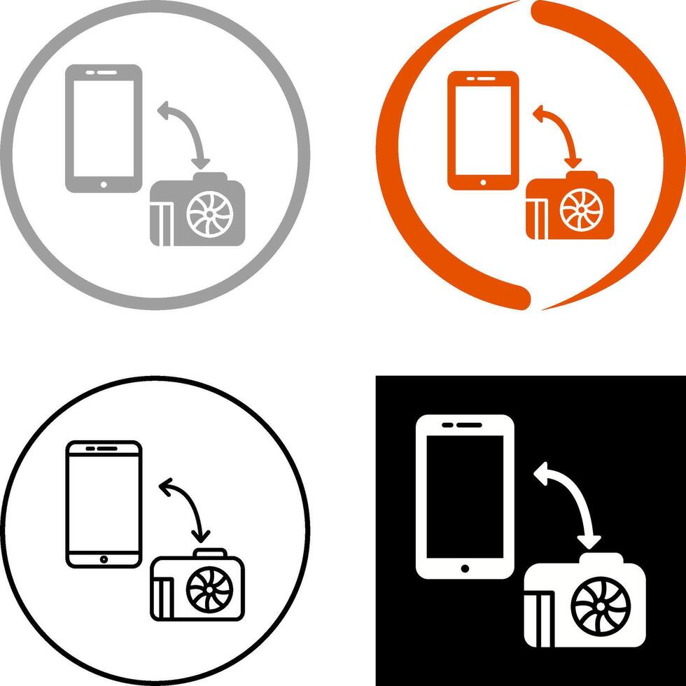 Unique Transfer Images Icon Design vector