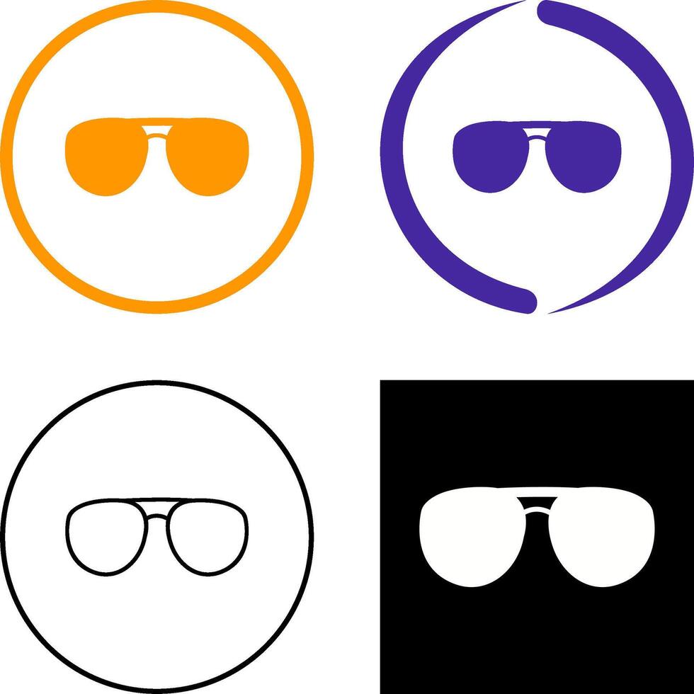 Unique Glasses Icon Design vector