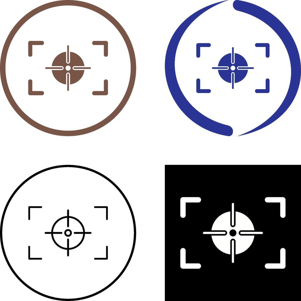 Unique Focus Horizontal Icon Design vector