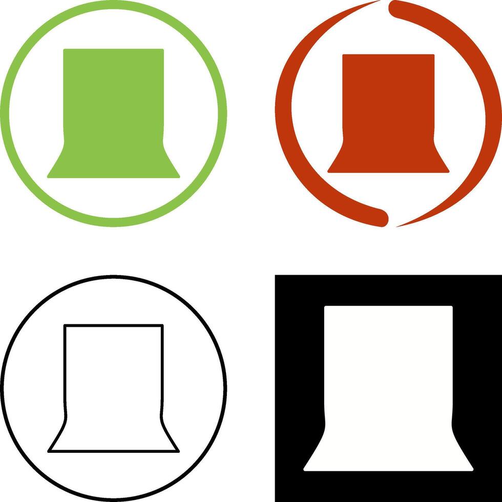 Unique Back Stand Icon Design vector