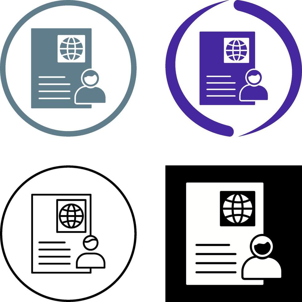 Global Profile Icon Design vector