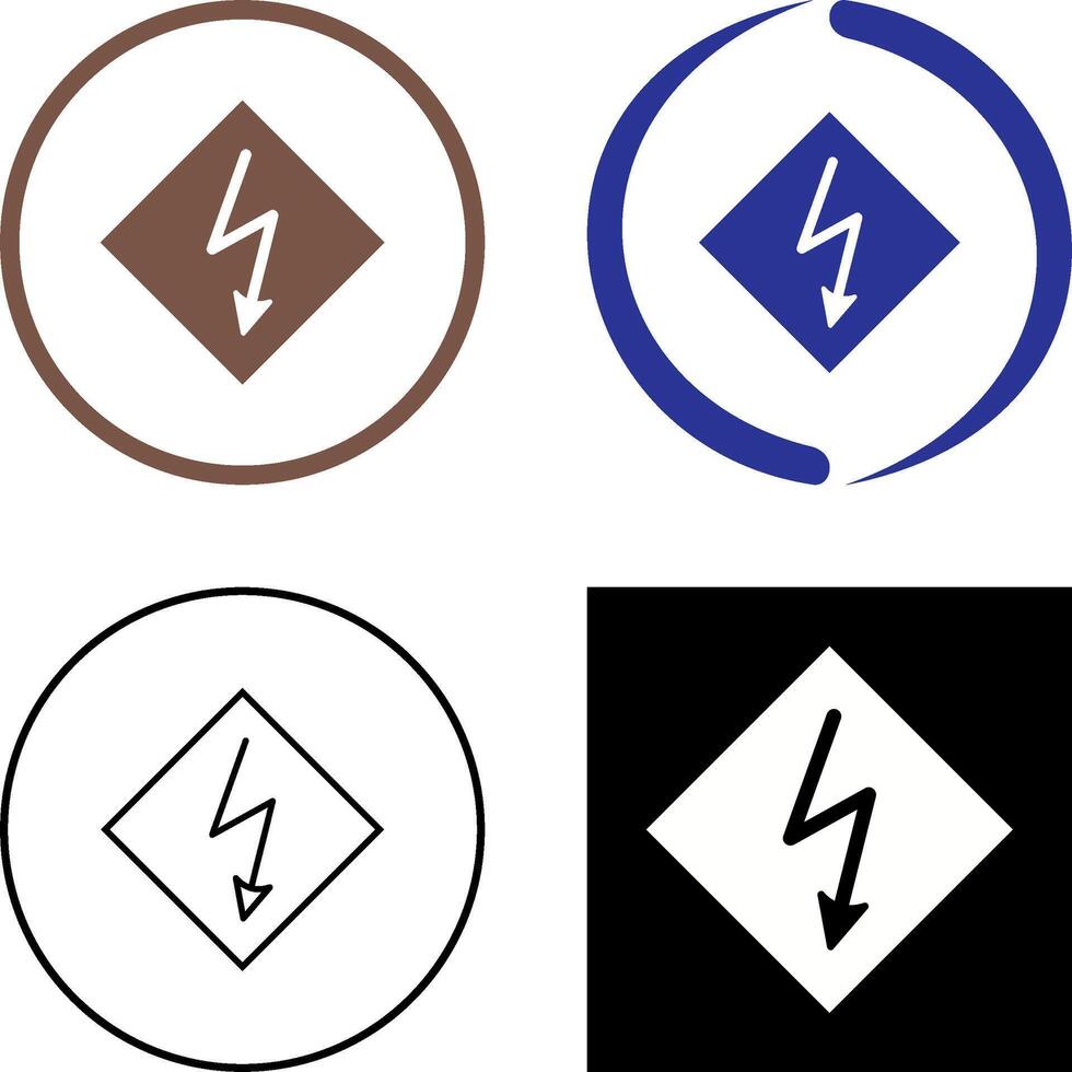 High Voltage Icon Design vector