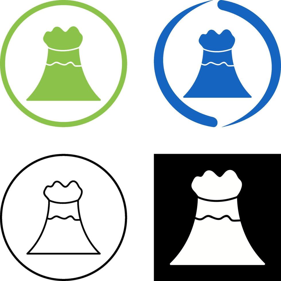 Volcano Icon Design vector