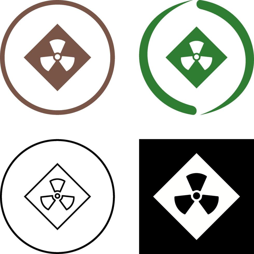 Radiation Icon Design vector