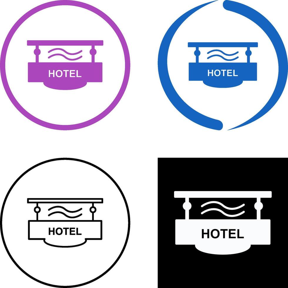 hotel firmar icono diseño vector