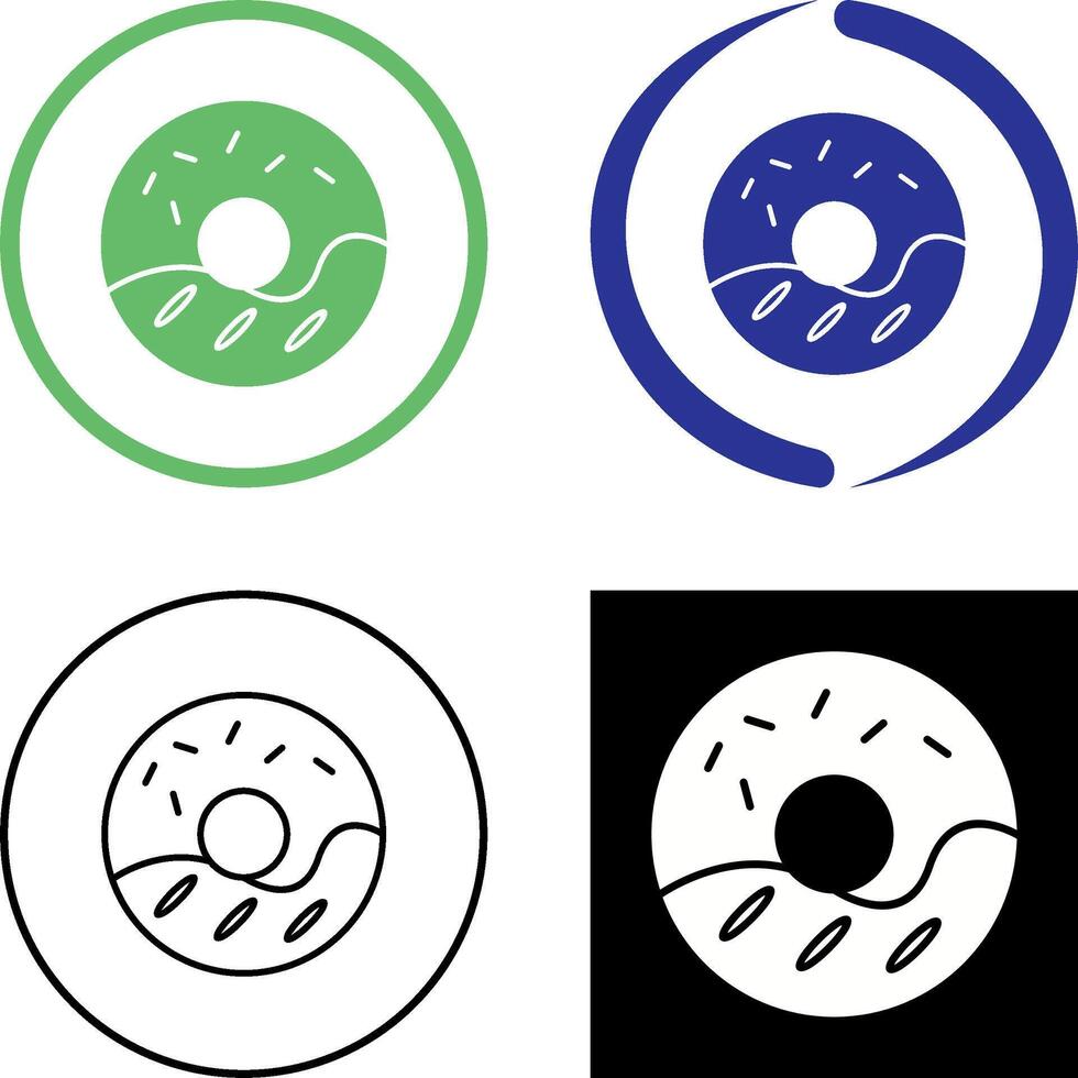 Cream Doughnut Icon Design vector
