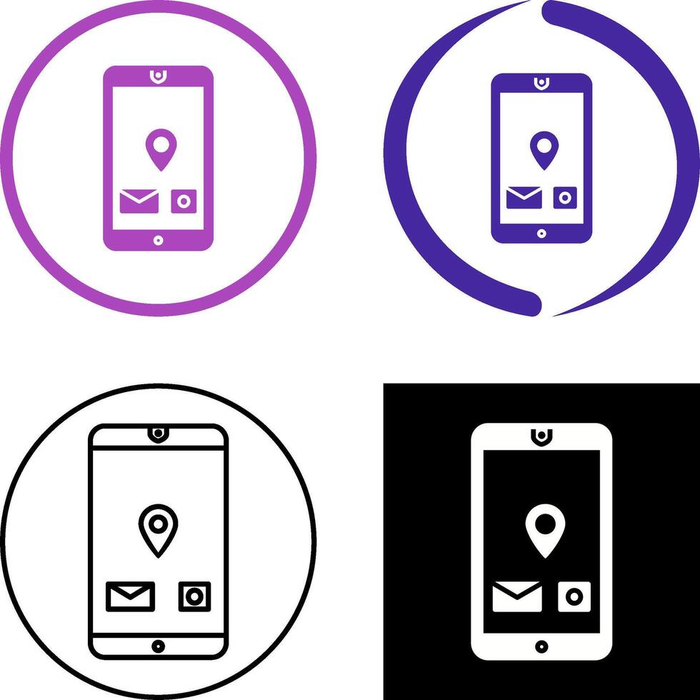Unique Mobile Applications Icon Design vector