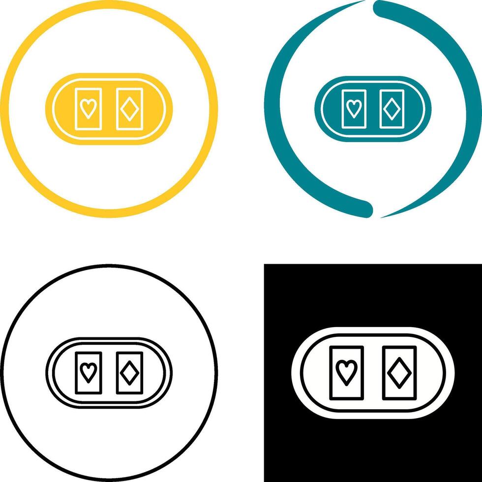 tarjetas mesa icono diseño vector