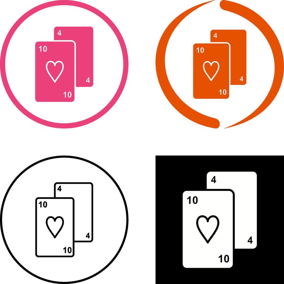 Playing Cards Icon Design vector
