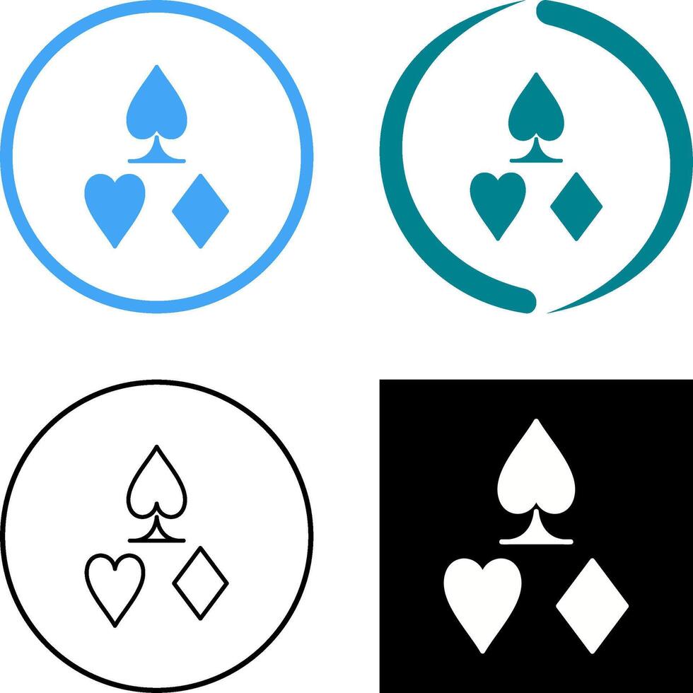 Card Suits Icon Design vector
