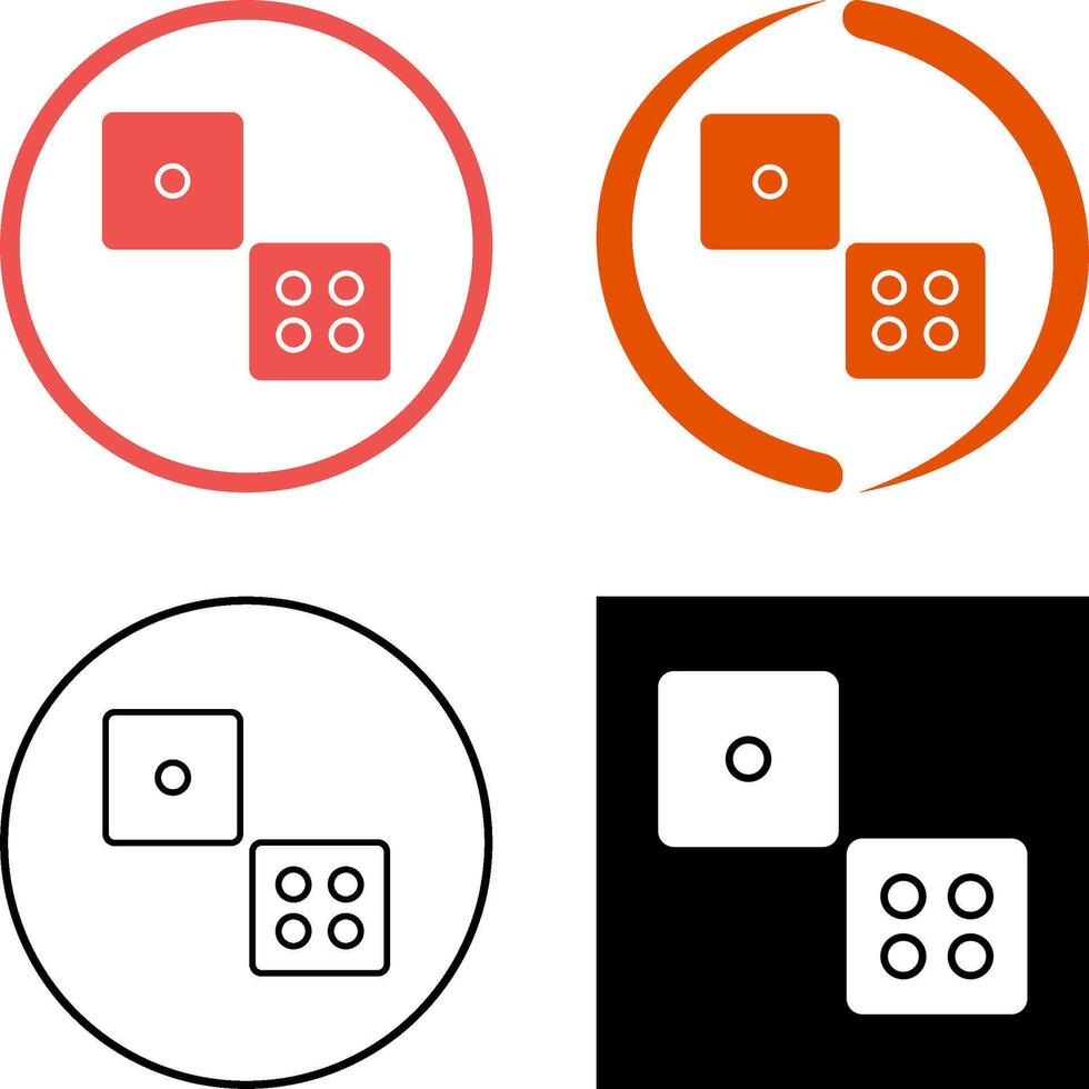 Dice Icon Design vector