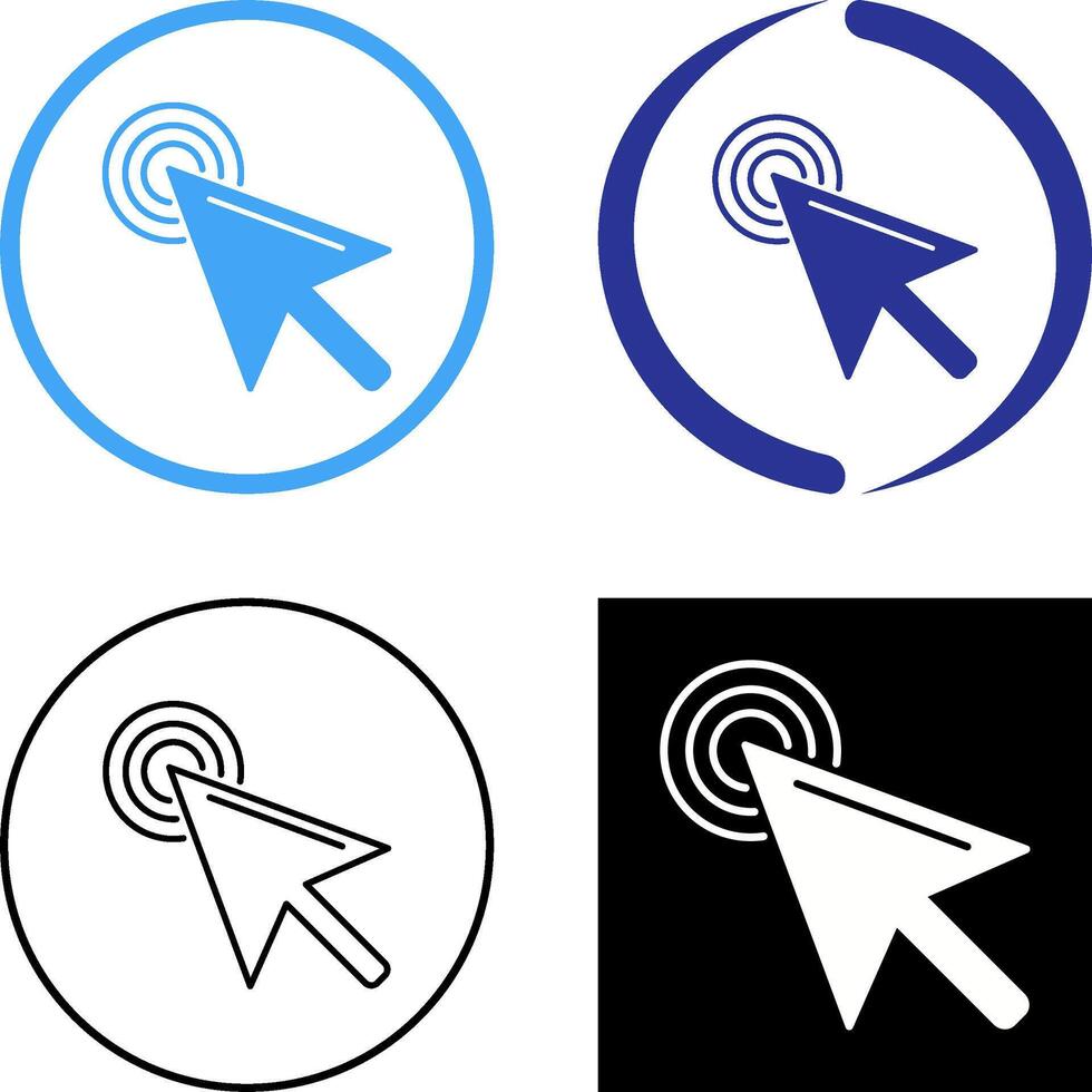 Unique Click Icon Design vector