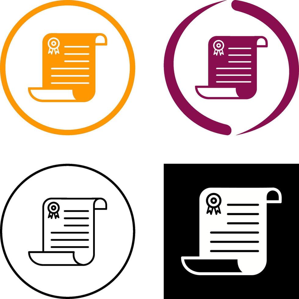 Unique Diploma Icon Design vector