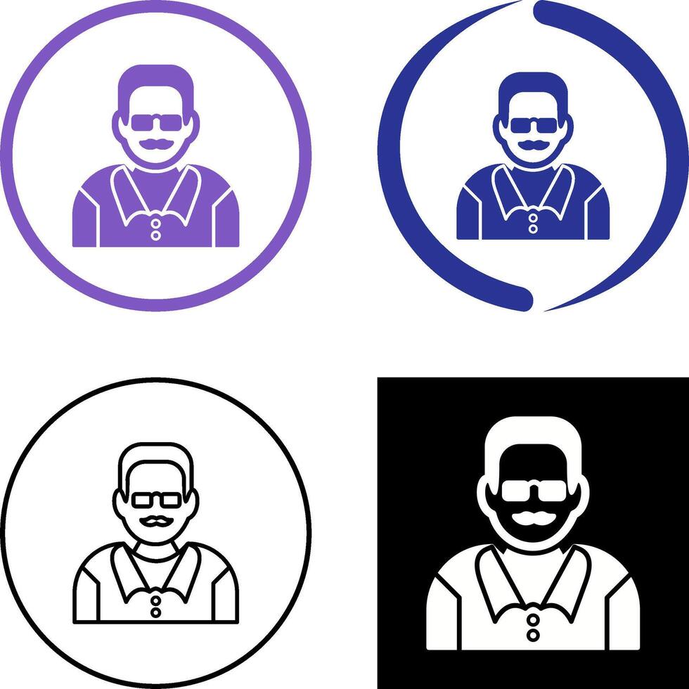 Unique Male Professor Icon Design vector
