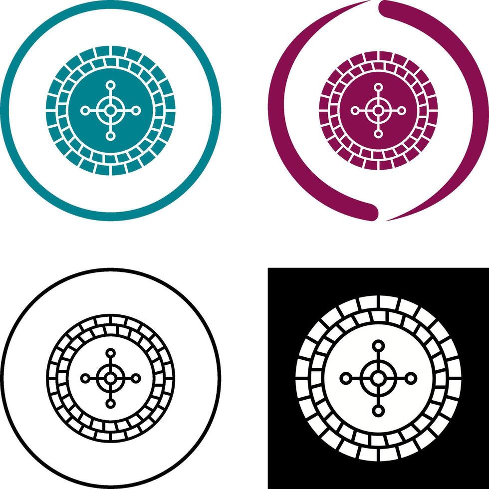 Roulette Icon Design vector