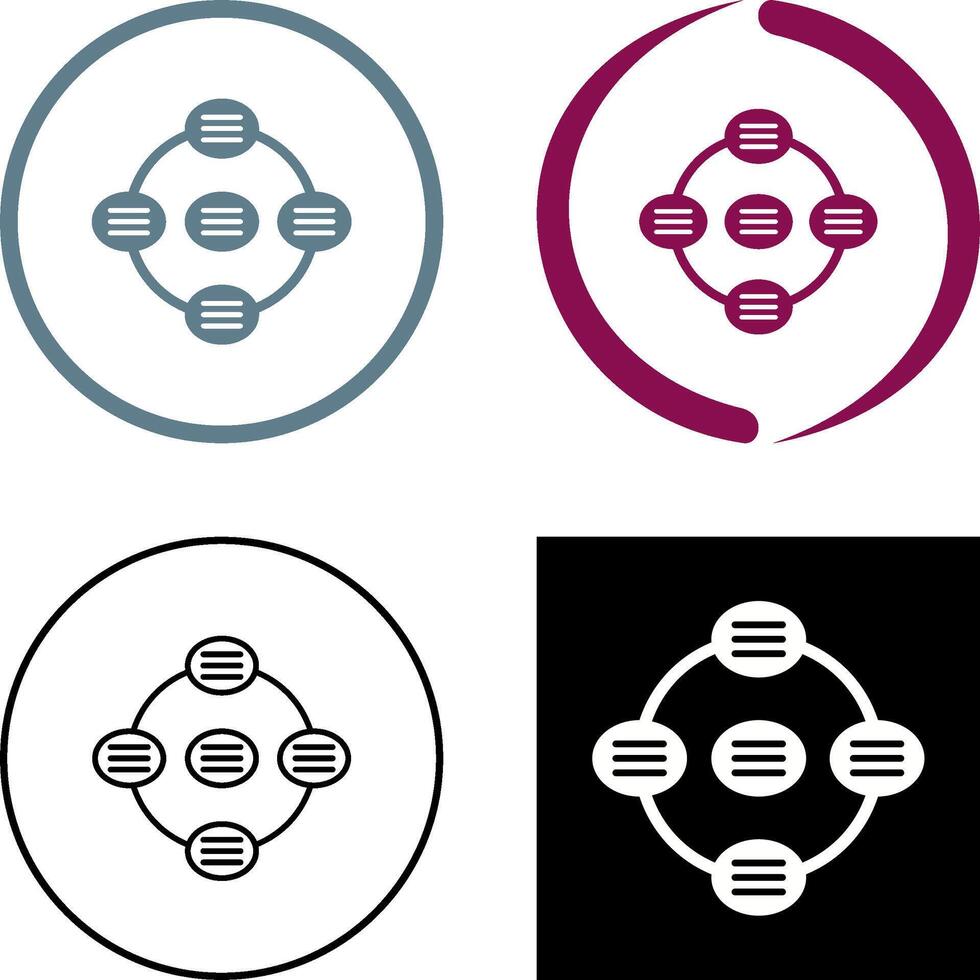 Unique Strategy Connsultation Icon Design vector