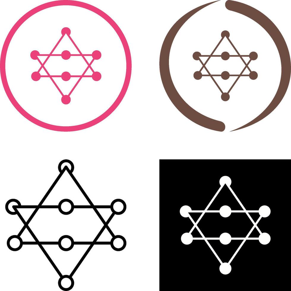 Unique Networks Icon Design vector